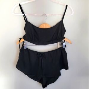 Free People NWT 2 Piece Home With You Set Black Size Medium